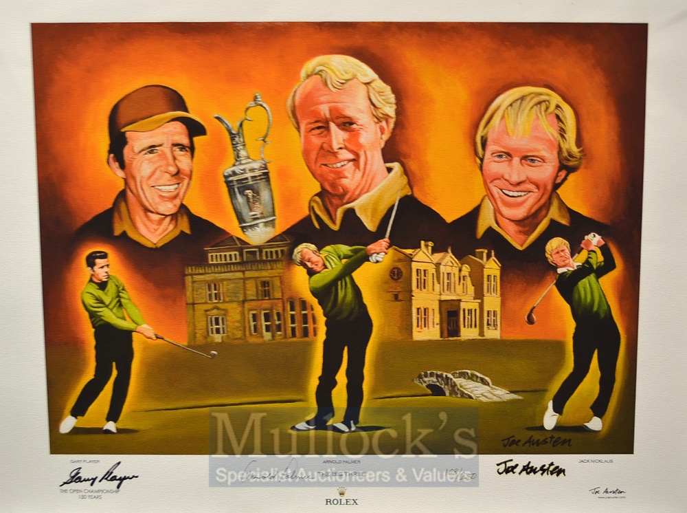 The Big Three Player, Palmer & Nicklaus signed Giclee print – in association with Rolex – signed