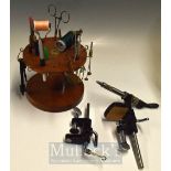 Richard Wheatley Wooden Fly Tying Tool Stand – With a selection of tools (23) together with 2