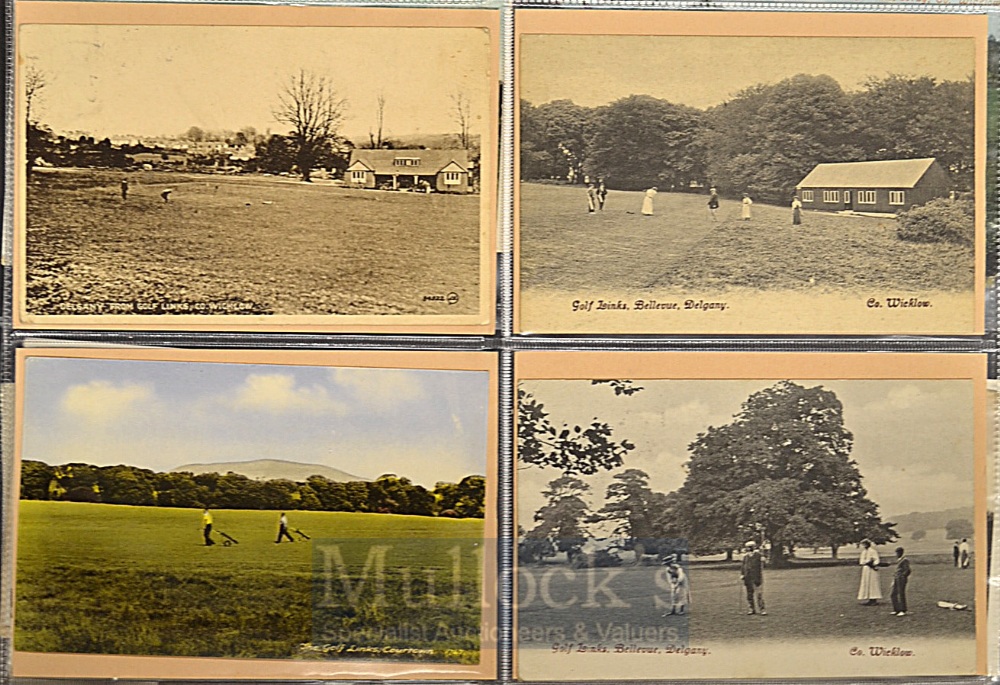 Collection of early Eire (Ireland) golf club and golf course postcards (18): 2x Bray, Baltinglass; - Image 4 of 6
