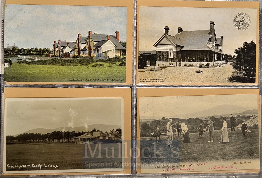 Collection of early Eire (Ireland) golf club and golf course postcards (17): 7x Greenore Co Louth - Image 2 of 6