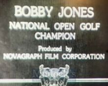 Scarce Bobby Jones and Archie Compston 16mm silent cine golf instruction film and DVD - with Bobby