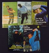 4x 1970’s Official Open Golf Championship programmes and draw sheets -1973 at Old Troon c/w draw