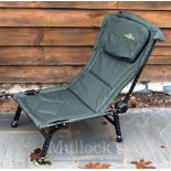 Padded Adjustable Chair for Carp Fishing – Black metal framed with green hard wearing canvas (