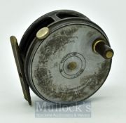 Early and scarce Hardy Perfect 2 7/8” Dup. MK.II alloy trout fly reel - rim tension regulator -