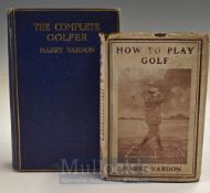 Vardon, H golf books (2) - ‘How to Play Golf’ 13th ed 1920 with rare dust jacket (minor tears and