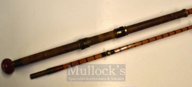 Hardy Sea Rod: Scarce Hardy “The Coquet Sea” 8ft 2pc palakona boat rod ser. no H13944 with clear