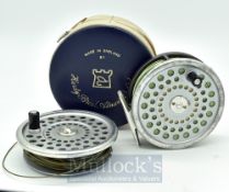 Hardy Marquis 8/9 alloy fly reel and spare spool - 3 5/8 inch, smooth alloy foot - with “U” shaped