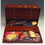 Peter Dagger Fly Tying Cabinet – 6 Draw cabinet with bottom storage space having brass fittings