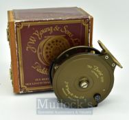 J.W Young The Purist 2030 alloy Centre pin reel unused in maker’s box: 6 spoke Aerial pattern with