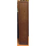 Gun Cabinet - with two locks, top and bottom, measures 122x26x20cm approx. with keys