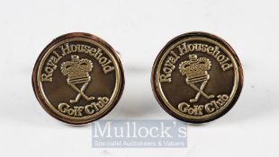Men’s Royal Household Golf Club (Windsor Castle) Cuff Links – Scarce pair to this golf club housed