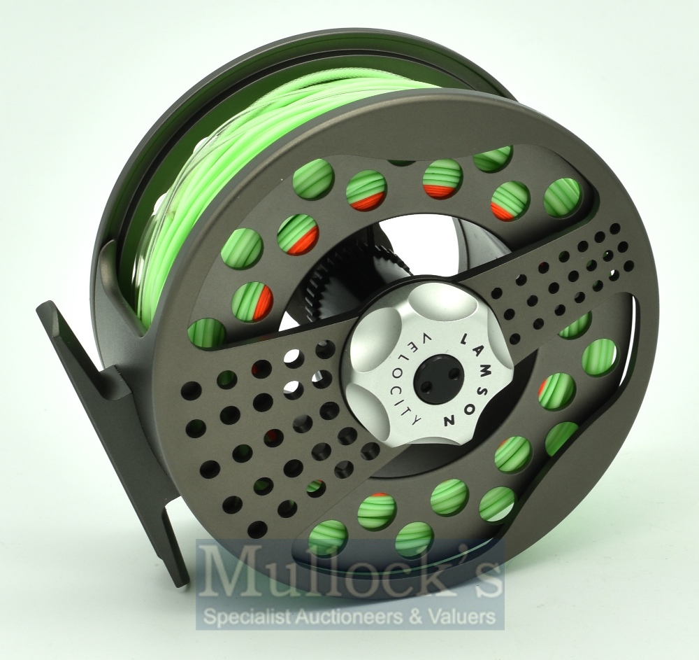 Lamson Velocity V3.5 Hard Alox hi tech alloy fly reel, large arbour, smooth check clicker, brake - Image 2 of 2