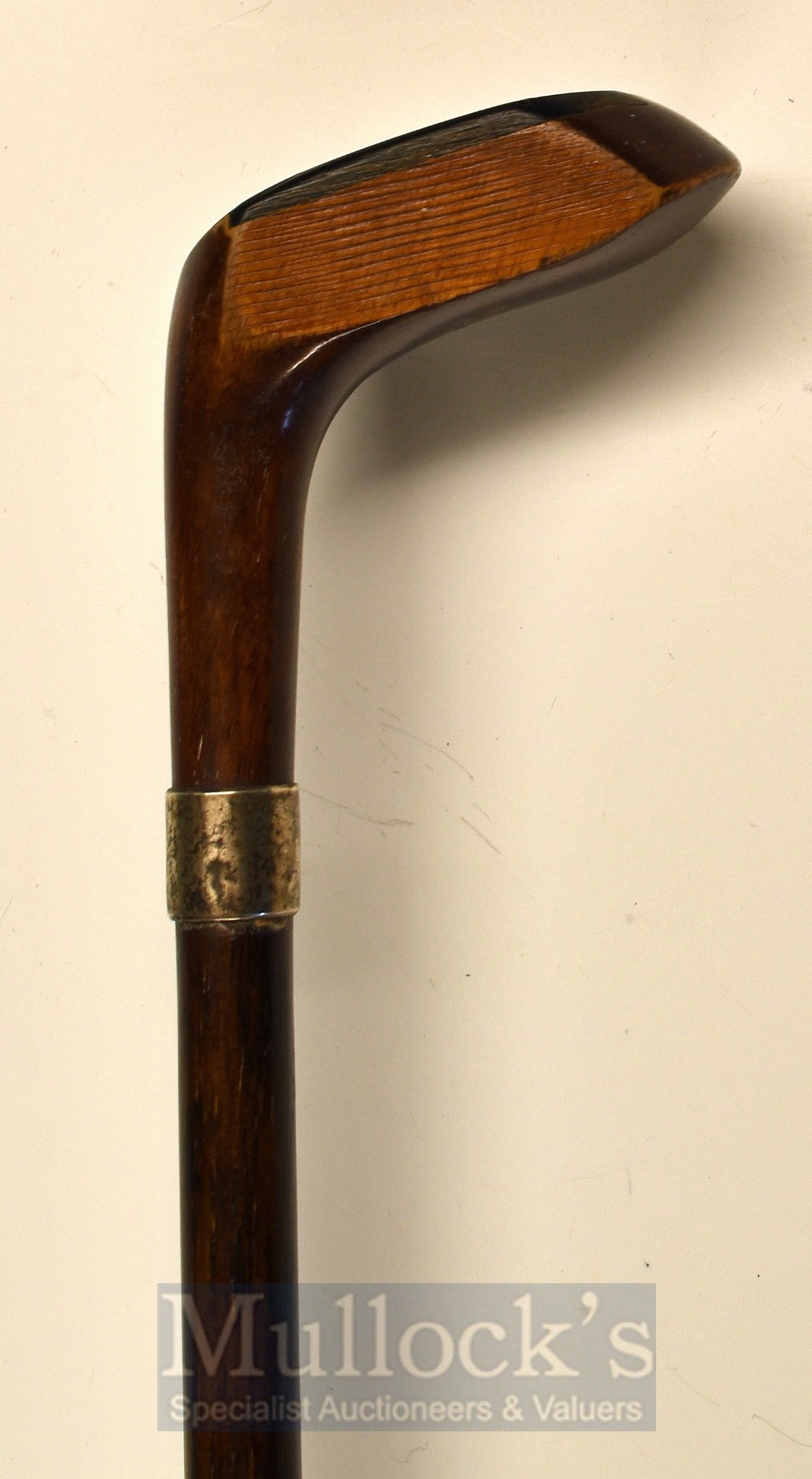 J Patterson Special Socket Head Driver Sunday Golf Walking Stick with silver collar at the shaft