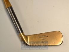Bussey Patent Steel Socket Putter with metal and brass head, showing a clear maker’s mark to the