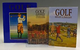 Selection David Stirk and Ian Henderson golf books one signed (3) – 2x David Stirk “Golf The History