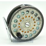 C Farlow & Co Ltd London The Grenaby 4” alloy fly reel - chrome guide line and foot, usual rim