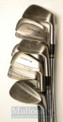 C.1992 9x Cobra TLC Grind Irons fitted with Cobra system shafts and half cord Cobra grips, Nos.