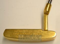 1985 David Llewellyn Gold Plated Ping Presentation Anser Putter unused and inscribed ‘David