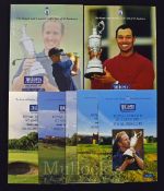 2x 2001/02 Official Open Golf Championship programmes and draw sheet signed by the winners David