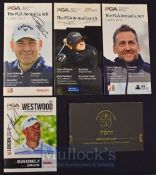 Collection of PGA Signed Annual Lunch Menus (4) - 2015 signed by the guest of honour Paul Lawrie;