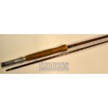 Sharpe Rod: J.S Sharpe Ltd Aberdeen “The Scottie” 9ft 2pc impregnated split cane fly rod - line WT