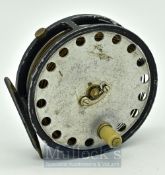 Extremely rare Hardy “The Trade Reel” c.1940 - 3.3/8” narrow drum, black handle, telephone latch,