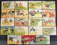 Large collection of original Tom Browne Humorous Golfing and other sporting postcards (19): 3x