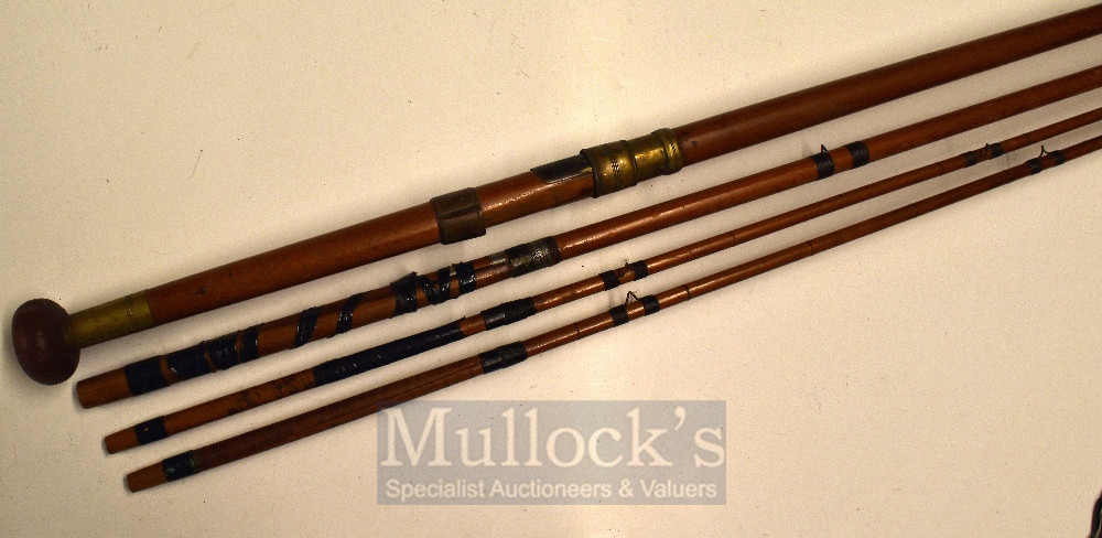 Early Farlow Spliced Salmon Rod c.1890: C Farlow and Co 191 The Strand London 3pc salmon fly rod