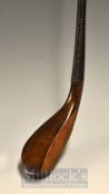 Fine R Forgan Longnose Play Club in dark stained beechwood C.1870 the limber shaft measures 44”