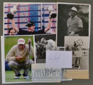 Collection of golf major tournament winners press photographs and autographs – to incl Padraig