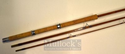 New Brunswick Rod: Fine New Brunswick Avon/Barbel style 11ft 3pc split cane rod – amber lined butt