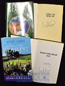 James, Mark (Ryder Cup) golf signed books (2) – “Into The Bear Pit” publ’d 2000 and signed by Mark