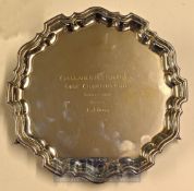 1965 The Gallaher Ulster Open Professional Golf Championship silver presentation winners salver -