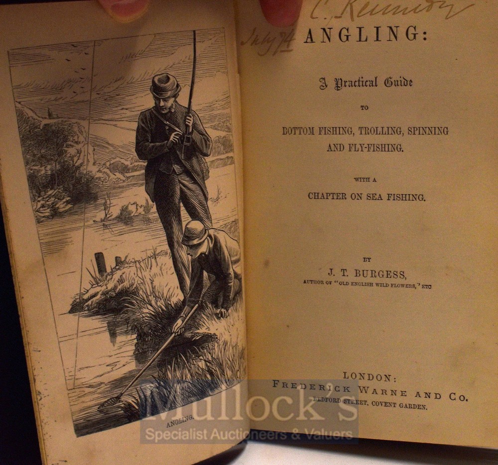 Burgess J T – Angling A Practical Guide, London circa 1867, 1st edition, engraved frontis plate - Image 2 of 2