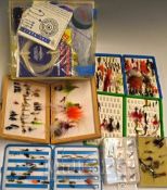 Selection of Fishing Flies – In 6 plastic cases together with fly tying materials