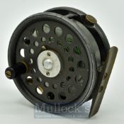 Foster Brothers Ashbourne “Dingley” 2 7/8 alloy trout fly reel - 2 screw latch, copper O line guide,