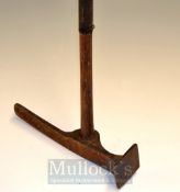 Rare Iron Made Cross Head Type Centre Shafted Putter with a squared end striking face, the head