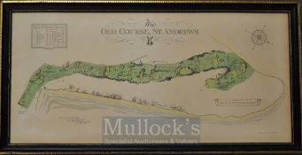 MacKenzie, Alistair – `THE OLD COURSE, ST. ANDREWS`, Plan of the Old Course surveyed and depicted by