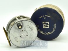 Scarce Hardy The Perfect Dup Mk. II 3 1/2” spitfire finish alloy fly reel –with nickel silver