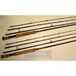 Pair of US Powell Fly Rods – Tiboron II 907-4, 4 Piece 9’ Line Weight 7g and Tiboron XL 908-4, 4