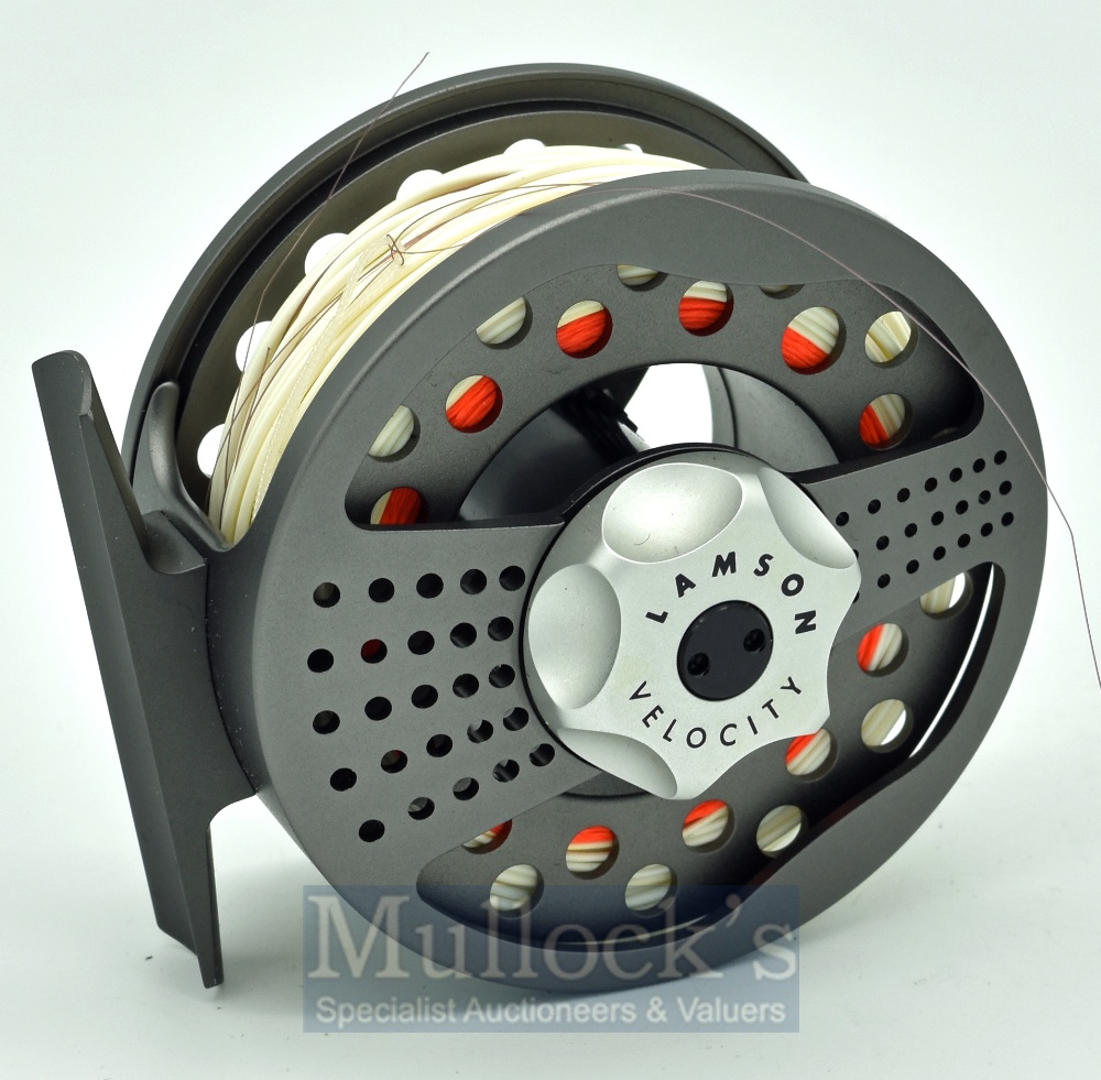 Lamson Velocity V1.5 Hard Alox hi tech alloy fly reel, large arbour, smooth check clicker, brake - Image 2 of 2