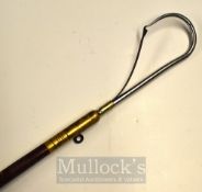 Hardy Wading Staff/Gaff/Landing net – early Hardy’s Tyne wooden and brass wading staff/gaff c/w