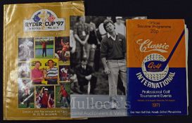 Interesting 1971 signed golf programme, signed photograph and 1997 Ryder Cup Programme (4): 1971