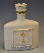 1997 Valderrama Ryder Cup Commemorative ceramic whisky decanter - white decanter with gilt trim, ltd