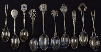 Hallmarked Silver Golf Club Spoons: To include Insein GC, Stanmore GC, Penang GC, all having