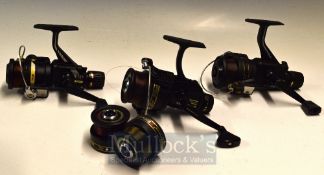 Pair of Ryobi Spinning reels, Ryobi GN 2 graphite, GN 3 together with Shakespeare Sigma Pro D40 with