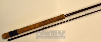 Fred J Taylor Personal Rod: Rare Fred J Taylor prototype Touch Leger 9ft 2pc glass fibre rod with