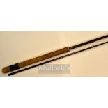 Fred J Taylor Personal Rod: Rare Fred J Taylor prototype Touch Leger 9ft 2pc glass fibre rod with