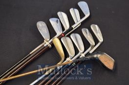 Selection of Golf Clubs: To include 2 Dennis Pennine, James Adams Hoylake, D Johnson, American