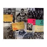 Selection of Belle Vue Aces Speedway b&w photos from the 1950’s - all 90mm x 45mm to include 1954/55